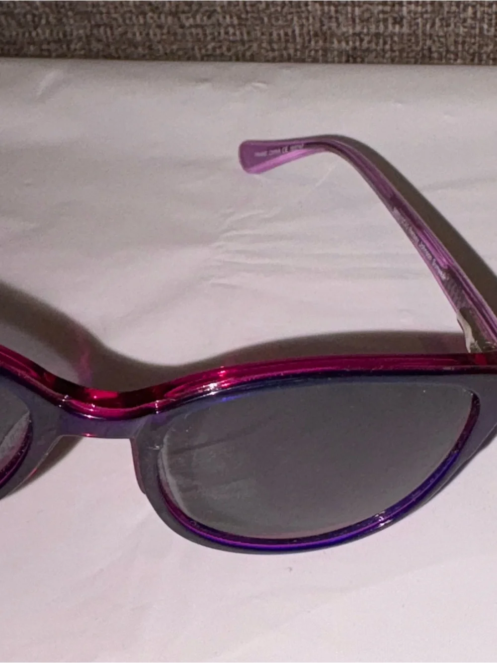 Betsey Johnson Sunglasses Womens Purple Half Rim Metal Frames 50-16-135 Floral